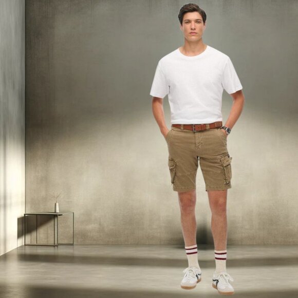 DEAL 4 PAIRS!!!🎉🎉🎉Men's Khaki Cargo Shorts Deal for 4 Pairs - Picture 3 of 14